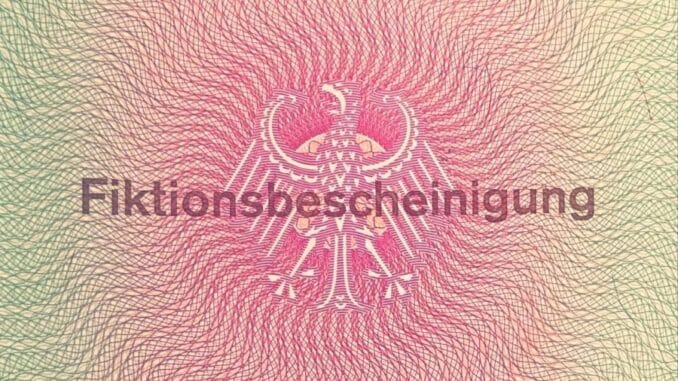 Fiktionsbescheinigung